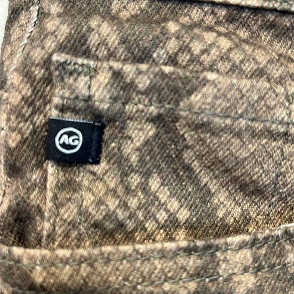 Adriano Goldschmied “Etta” Snake Print High Rise Wide Leg in Sepia Brown Size 25 - Picture 5 of 13